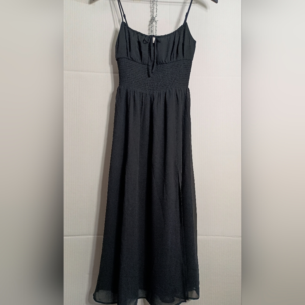 Smocked midi dress